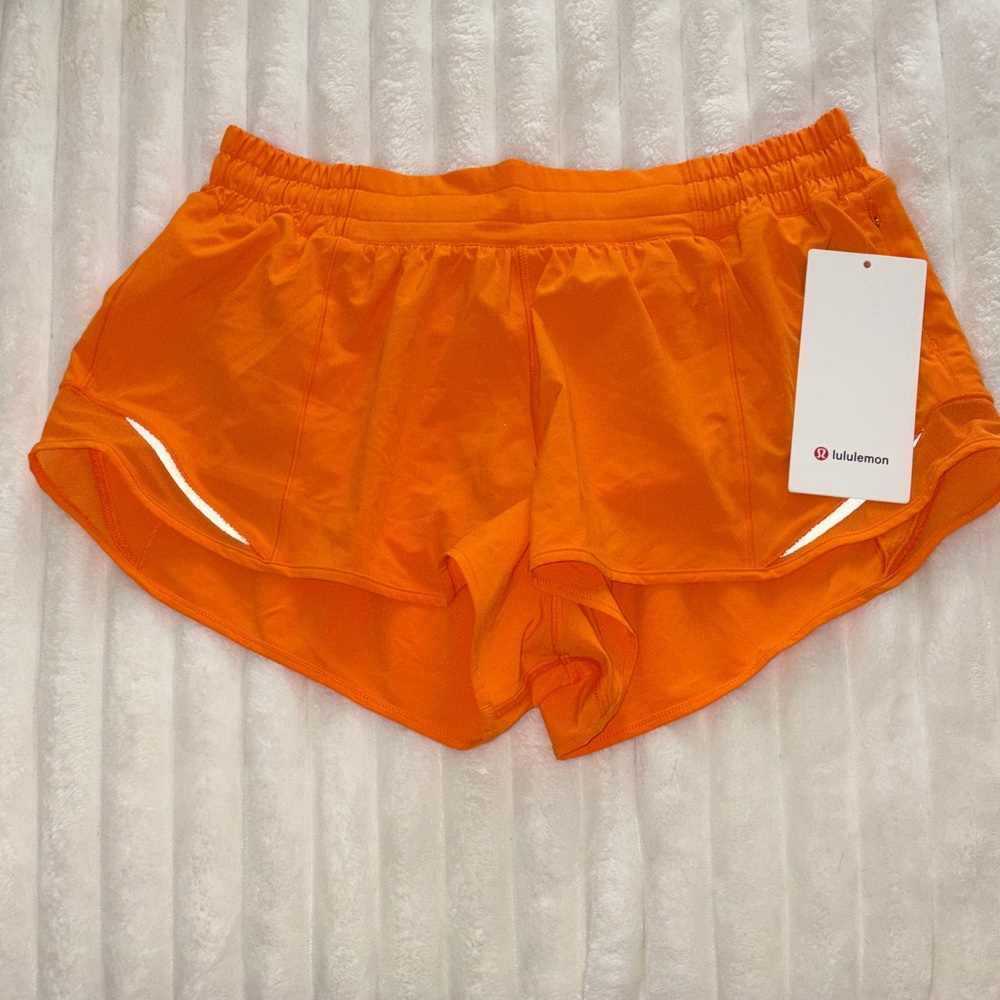 lululemon athletica Bright Orange Athletic Shorts